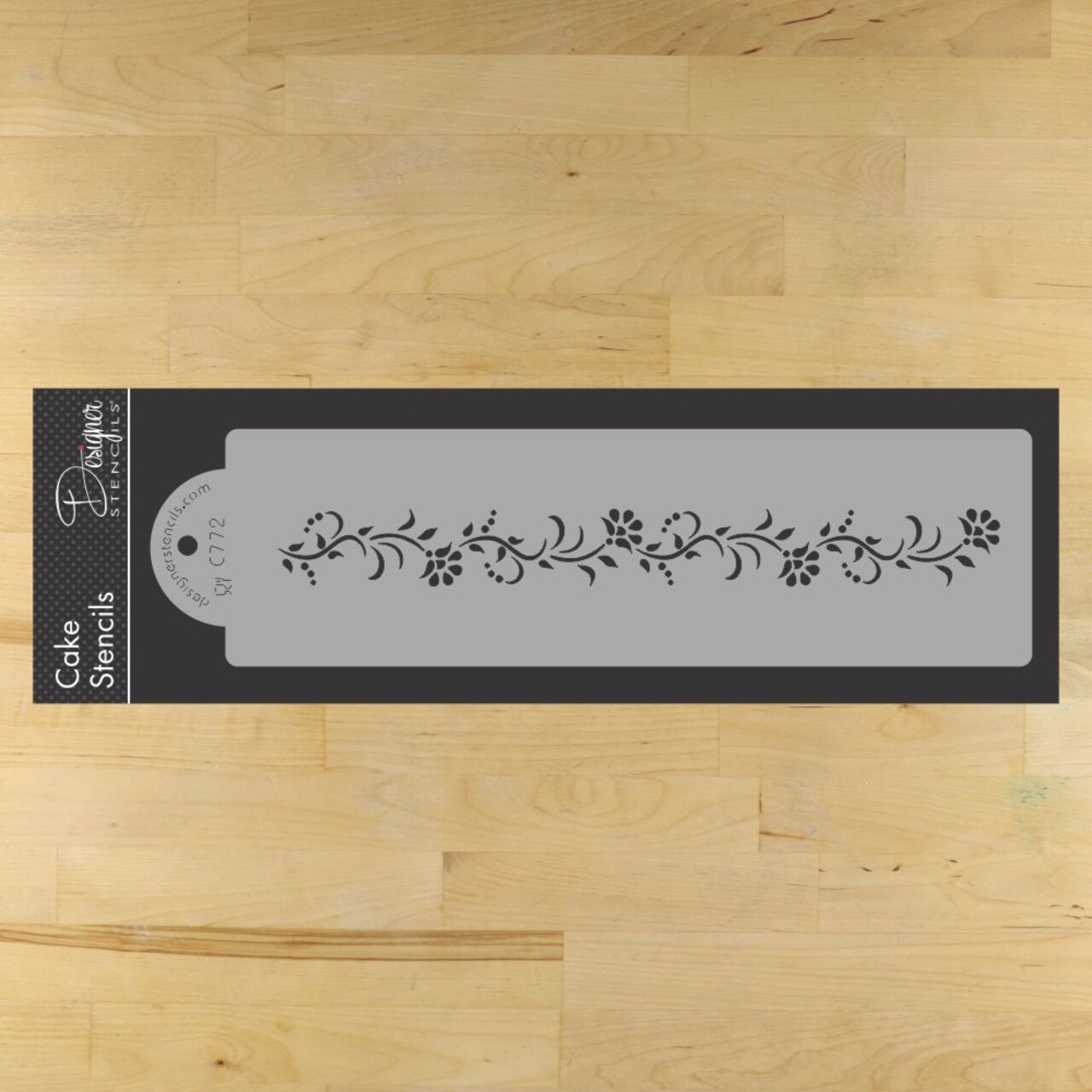 Small Vintage Lace Cake Stencil Side | C772 by Designer Stencils | Cake Decorating Tools |